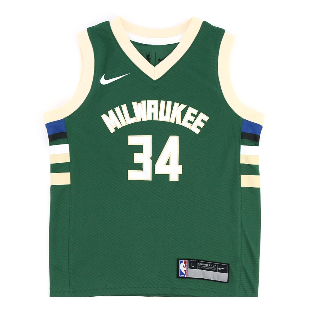 NIKE NBA 兒童球衣 公鹿隊 Antetokounmpo WZ2B3BZ6P-BCKGA│NBA Store線上商店