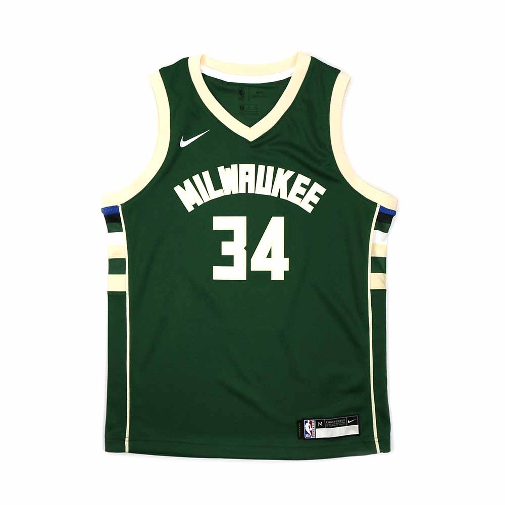 NIKE 青少年球衣 公鹿隊Antetokounmpo WZ2B7BZ2P-BCKGA│NBA Store線上商店